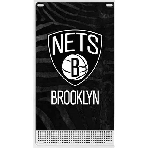 NBA Brooklyn Nets Black Animal Print Xbox Series S Console Skin